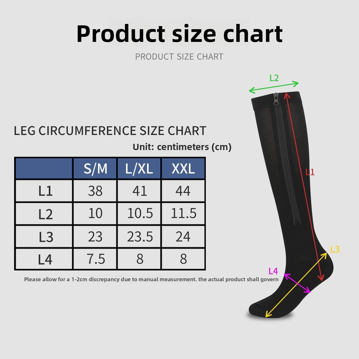 Zipper Compression Socks worn